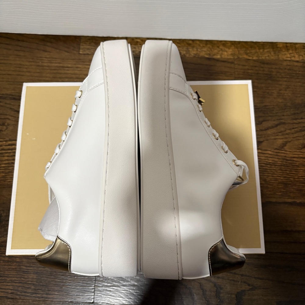 Michael Kors White and Gold Sneakers - Picture 5 of 8